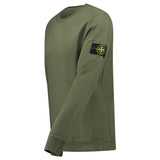 Stone Island Brushed Organic Cotton Sweatshirt Musk Green - Boinclo - Outlet Sale Under Retail