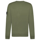 Stone Island Brushed Organic Cotton Sweatshirt Musk Green - Boinclo - Outlet Sale Under Retail