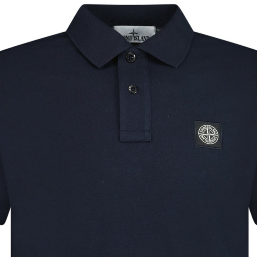 Stone Island Compass Badge Polo T-Shirt Slim Fit Navy - Boinclo - Outlet Sale Under Retail