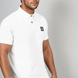 Stone Island Compass Badge Polo T-Shirt Slim Fit White - Boinclo - Outlet Sale Under Retail