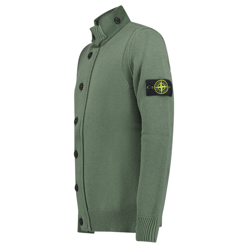 Stone Island Full Zip Up Knit Button Cardigan Musk Green - Boinclo - Outlet Sale Under Retail