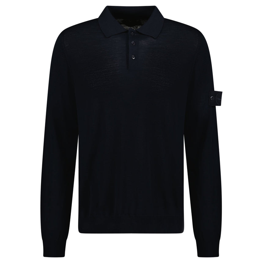 Stone Island Ghost Wool Polo - Shirt Navy - Boinclo - Outlet Sale Under Retail