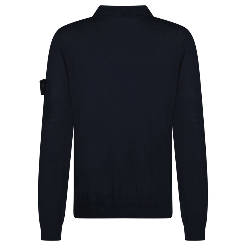 Stone Island Ghost Wool Polo - Shirt Navy - Boinclo - Outlet Sale Under Retail