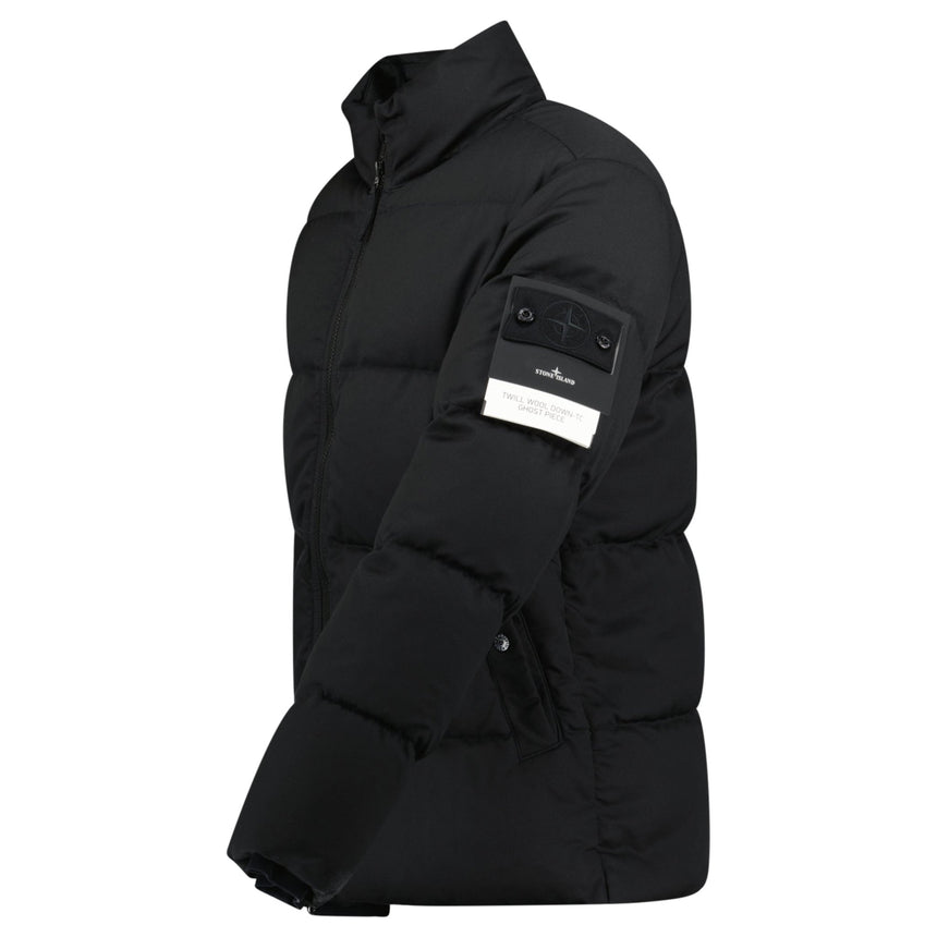 Stone Island Ghost Wool Twill Down Jacket Black - Boinclo - Outlet Sale Under Retail