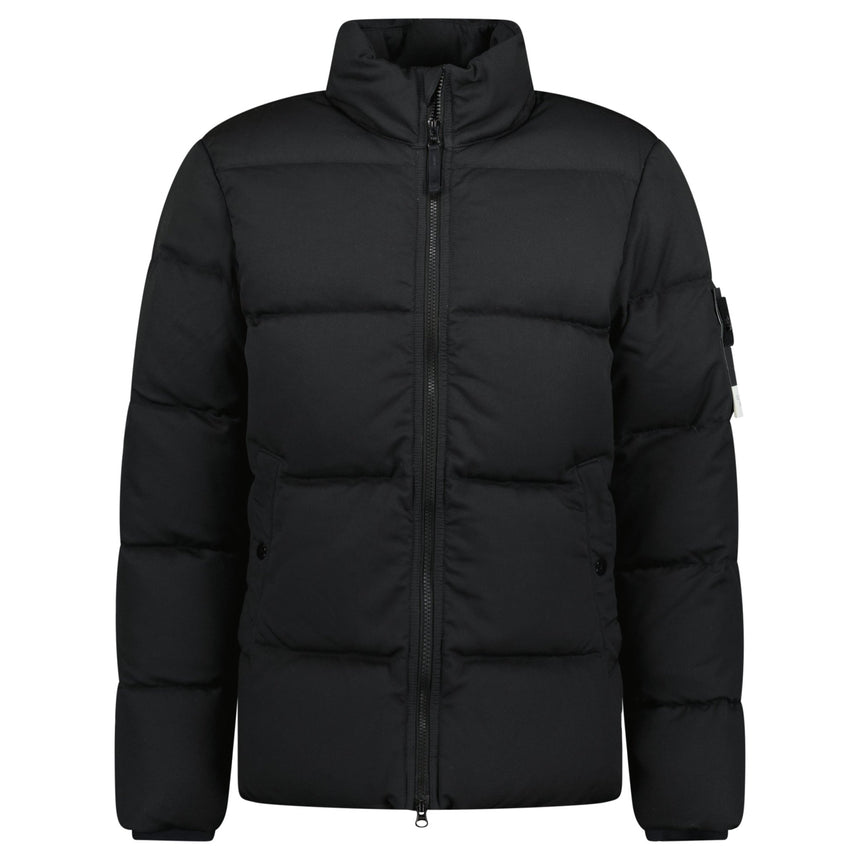 Stone Island Ghost Wool Twill Down Jacket Black - Boinclo - Outlet Sale Under Retail