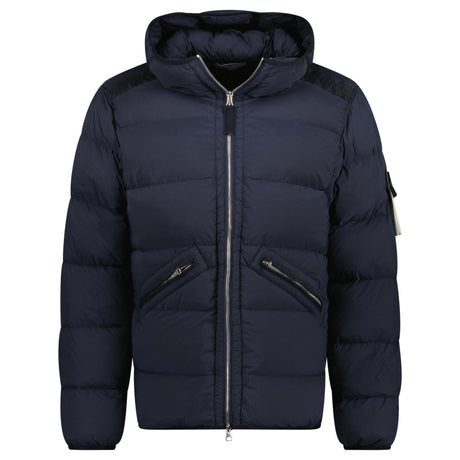 Stone Island Hooded Puffer Jacket In Seamless Tunnel Nylon Navy - Boinclo - Outlet Sale Under Retail