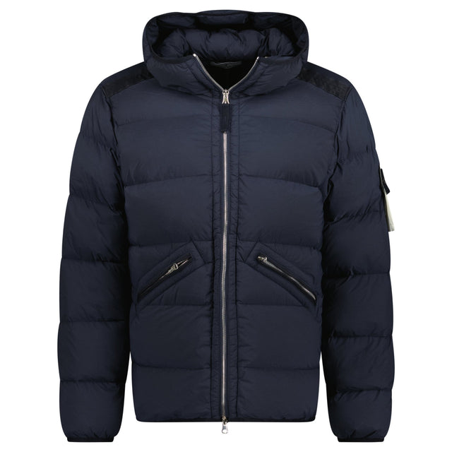 Stone Island Hooded Puffer Jacket In Seamless Tunnel Nylon Navy - Boinclo - Outlet Sale Under Retail