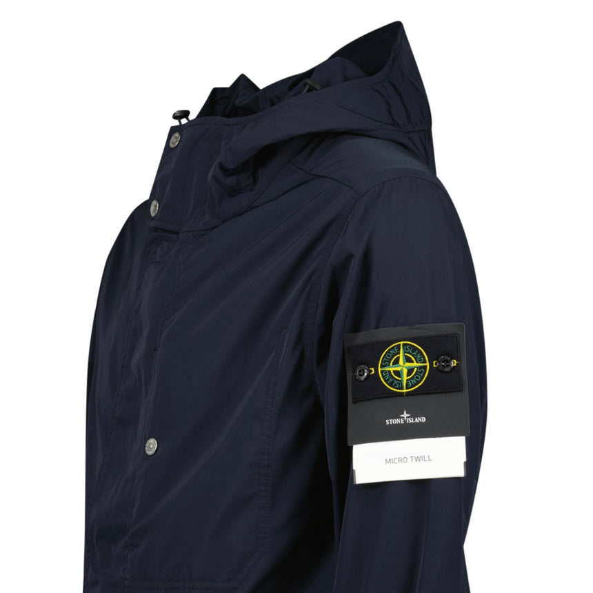 Stone Island Micro Twill Hooded Jacket in Navy - Boinclo - Outlet Sale Under Retail