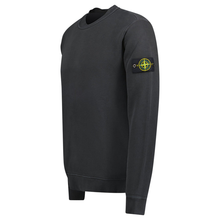 Stone Island Old Effect Crewneck Sweatshirt Black - Boinclo - Outlet Sale Under Retail