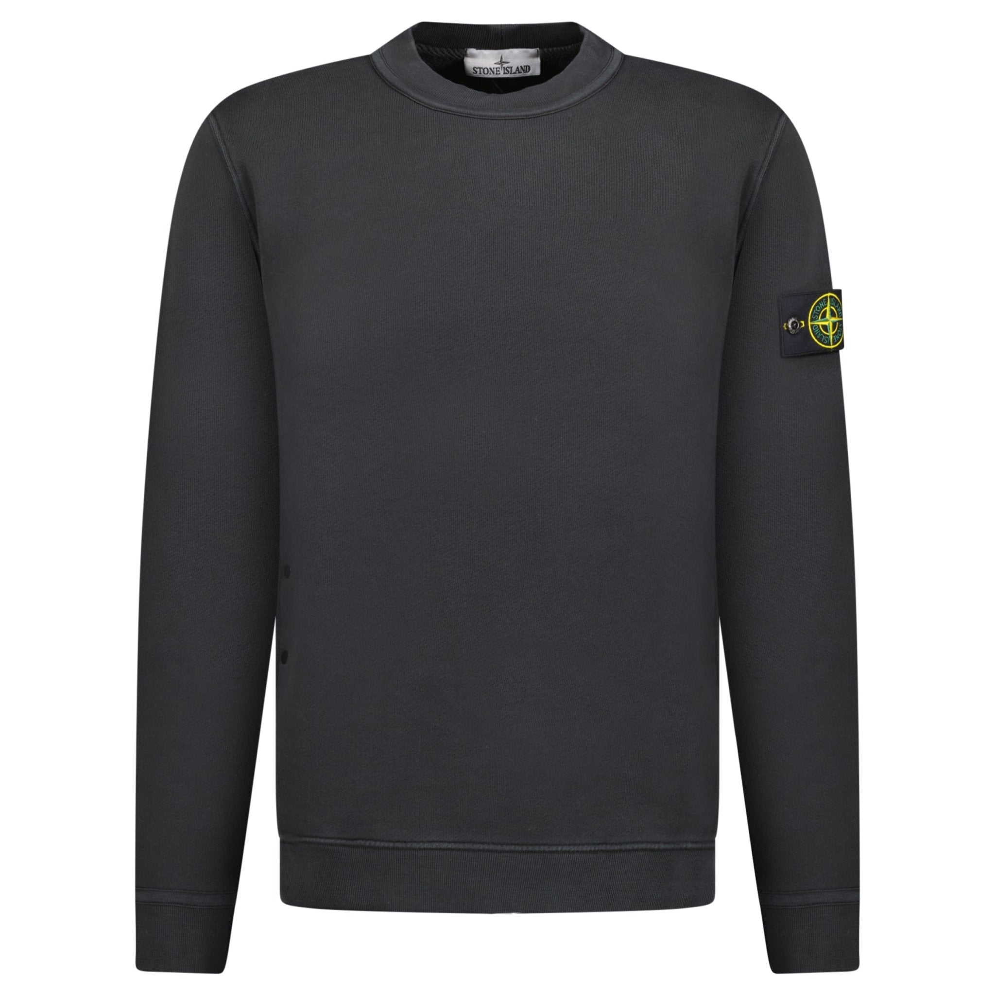 Stone Island Old Effect Crewneck Sweatshirt Black Outlet Sale Always Under Retail Boinclo