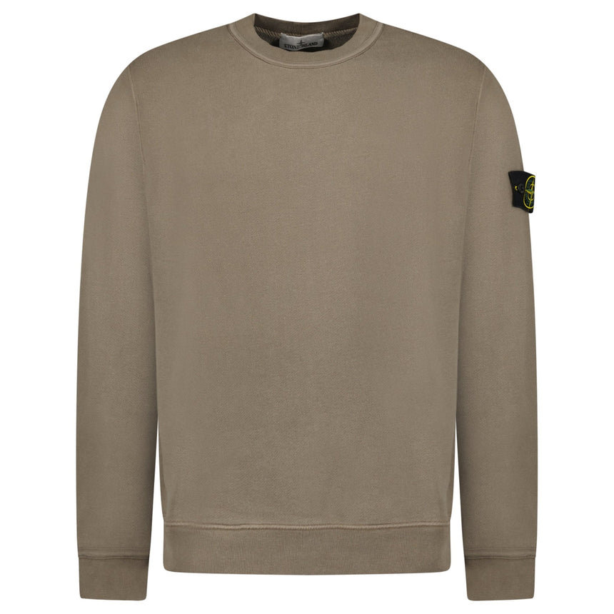 Stone Island Old Effect Crewneck Sweatshirt Walnut Brown - Boinclo - Outlet Sale Under Retail