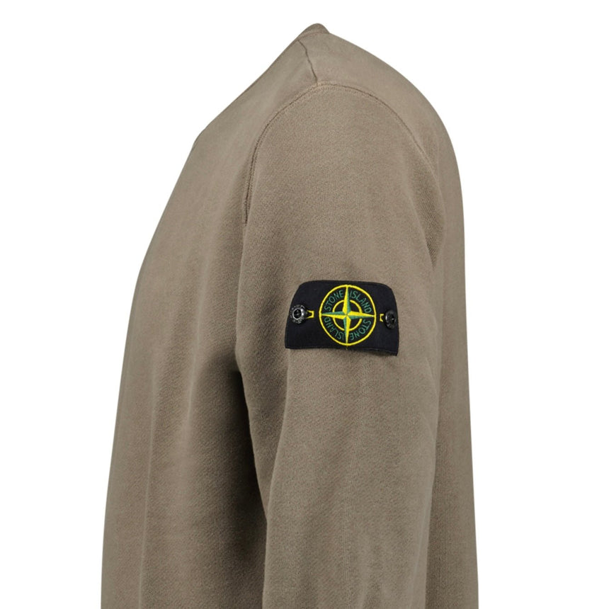 Stone Island Old Effect Crewneck Sweatshirt Walnut Brown - Boinclo - Outlet Sale Under Retail