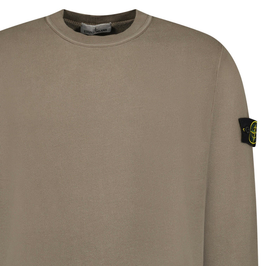 Stone Island Old Effect Crewneck Sweatshirt Walnut Brown - Boinclo - Outlet Sale Under Retail