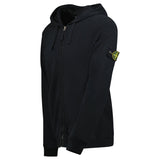 Stone Island Stone Island Zip Hooded Sweatshirt Black - Boinclo - Outlet Sale Under Retail