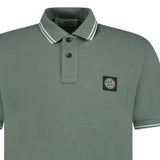 Stone Island Stripe Collar Polo T - Shirt Slim Fit Olive - Boinclo ltd - Outlet Sale Under Retail