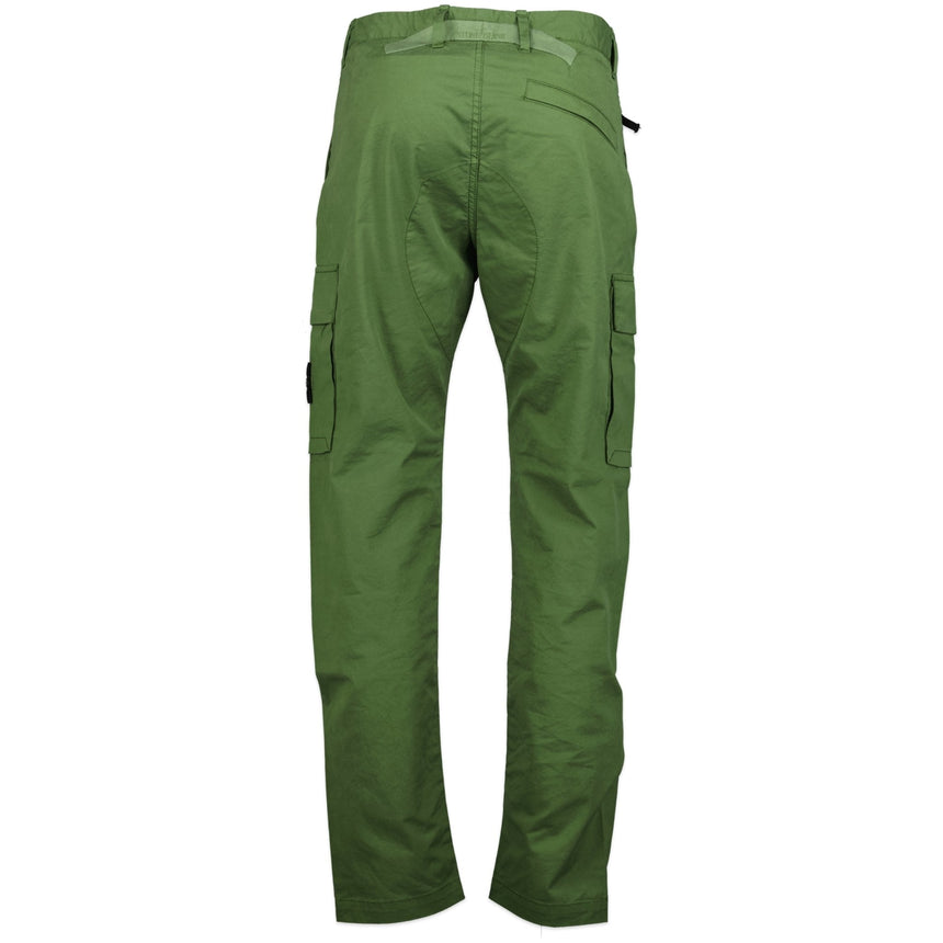 Stone Island Tapered Logo Cargo Trousers Green - Boinclo - Outlet Sale Under Retail