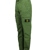 Stone Island Tapered Logo Cargo Trousers Green - Boinclo - Outlet Sale Under Retail