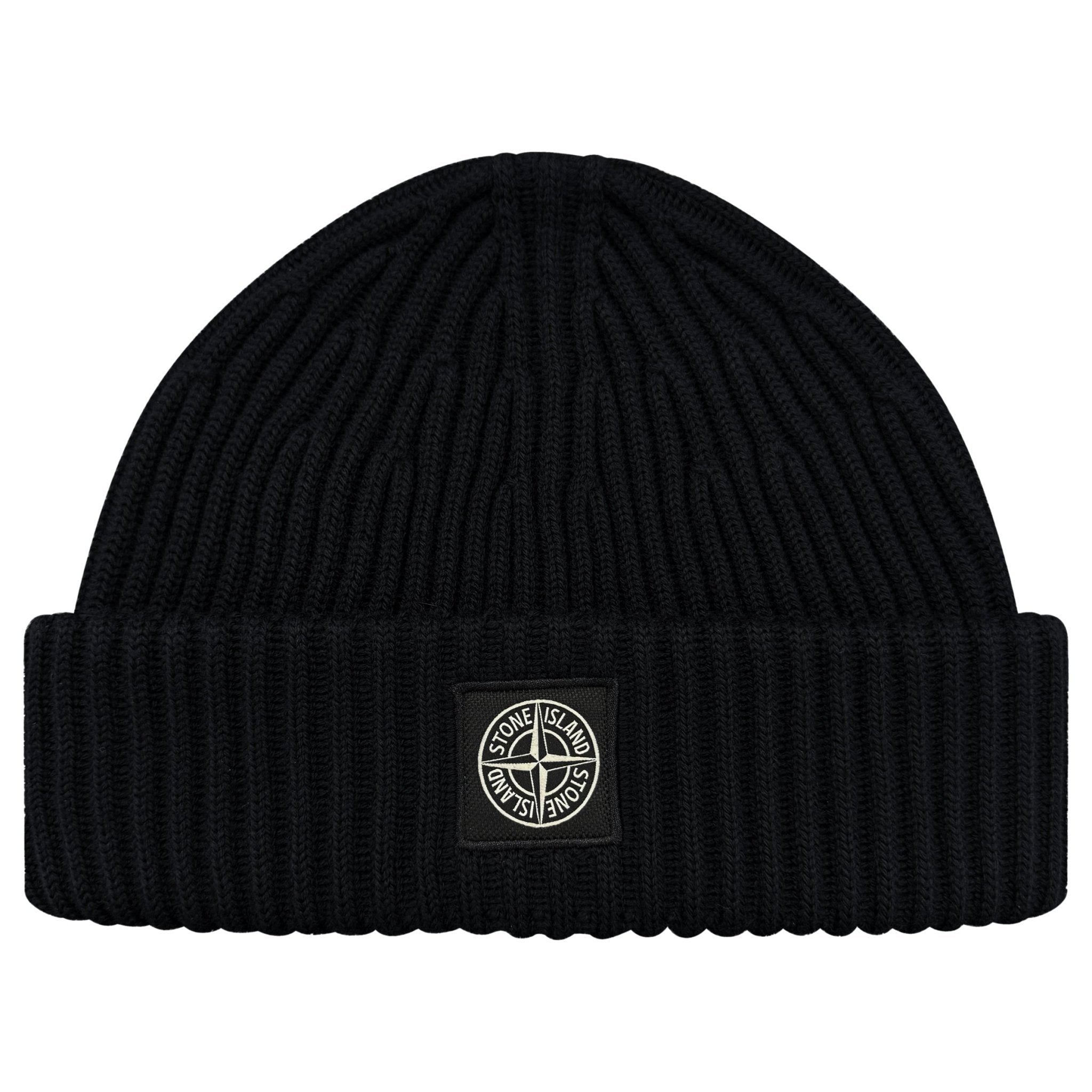 Color variation of Thick Ribbed Wool Beanie Hat Black