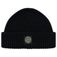 Stone Island Thick Ribbed Wool Beanie Hat Black - Boinclo - Outlet Sale Under Retail