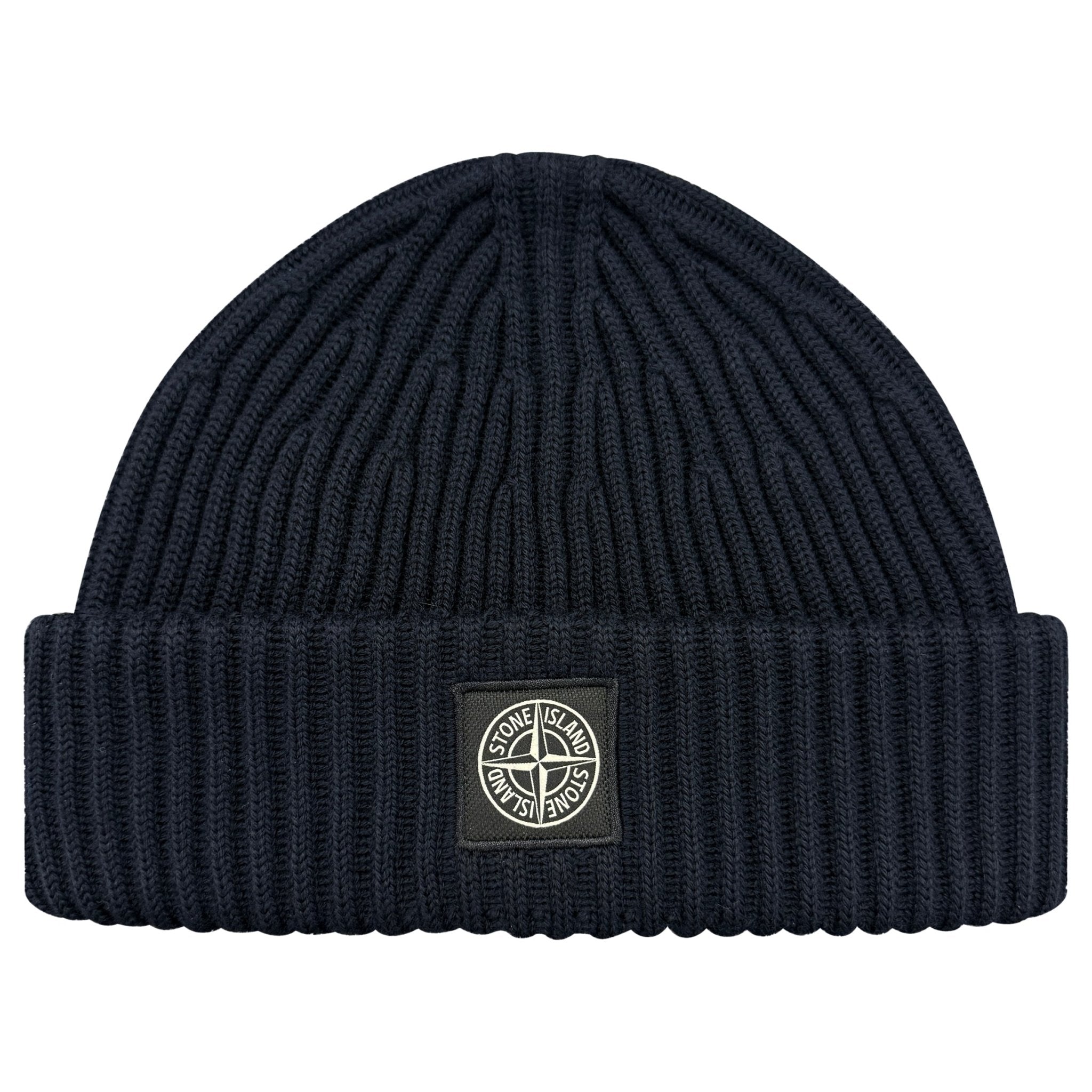 Color variation of Thick Ribbed Wool Beanie Hat Navy