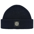 Stone Island Thick Ribbed Wool Beanie Hat Navy - Boinclo - Outlet Sale Under Retail