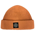 Stone Island Thick Ribbed Wool Beanie Hat Orange - Boinclo - Outlet Sale Under Retail