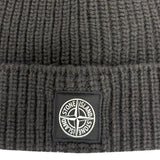 Stone Island Wool Beanie Hat Lead Grey - Boinclo - Outlet Sale Under Retail