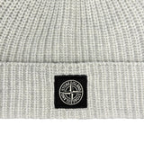 Stone Island Wool Beanie Hat Pearl Grey - Boinclo - Outlet Sale Under Retail