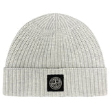 Stone Island Wool Beanie Hat Pearl Grey - Boinclo - Outlet Sale Under Retail