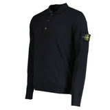 Stone Island Wool Polo - Shirt Black - Boinclo - Outlet Sale Under Retail