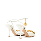 (Womens) Bottega Veneta Dot Sandal Heels White - Boinclo ltd - Outlet Sale Under Retail