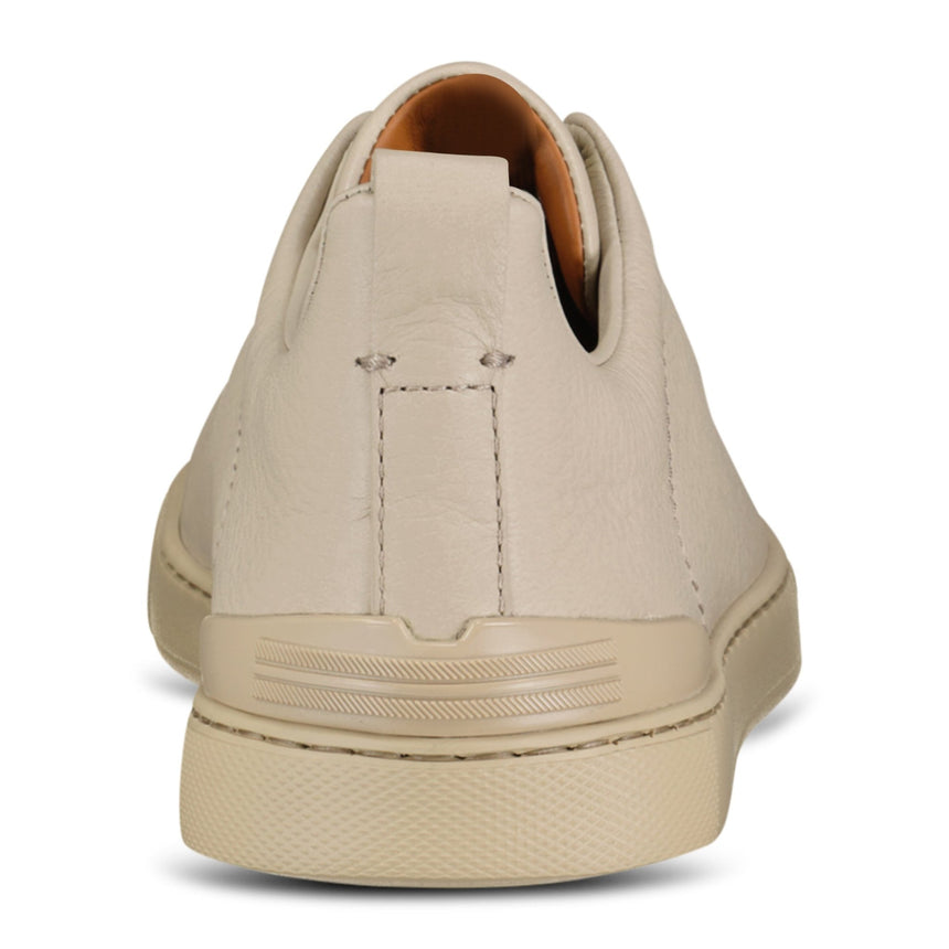 Zegna Triple Stitch Trainers Beige Deerskin - Boinclo - Outlet Sale Under Retail