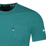 Aquascutum Check Logo Pocket T-Shirt Teal - Boinclo ltd - Outlet Sale Under Retail