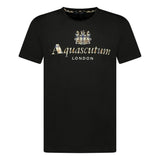 Aquascutum Chest Check Logo T-Shirt Black - Boinclo ltd - Outlet Sale Under Retail