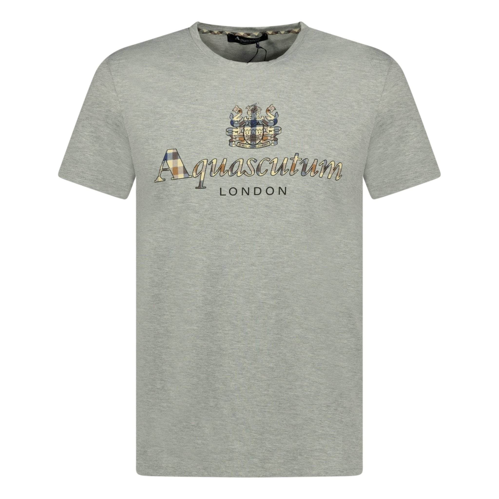 Color variation of Chest Check Logo T-Shirt Grey