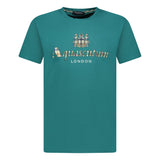 Aquascutum Chest Check Logo T-Shirt Teal - Boinclo ltd - Outlet Sale Under Retail