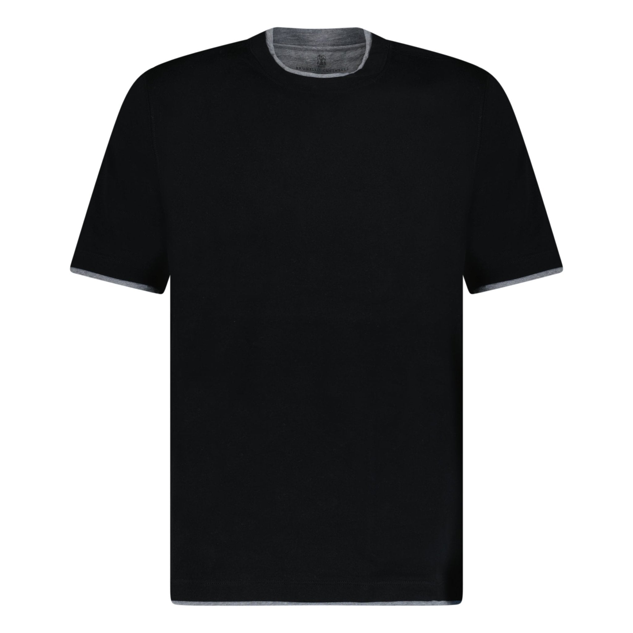 Color variation of Double Crew Neck T-Shirt Black & Grey