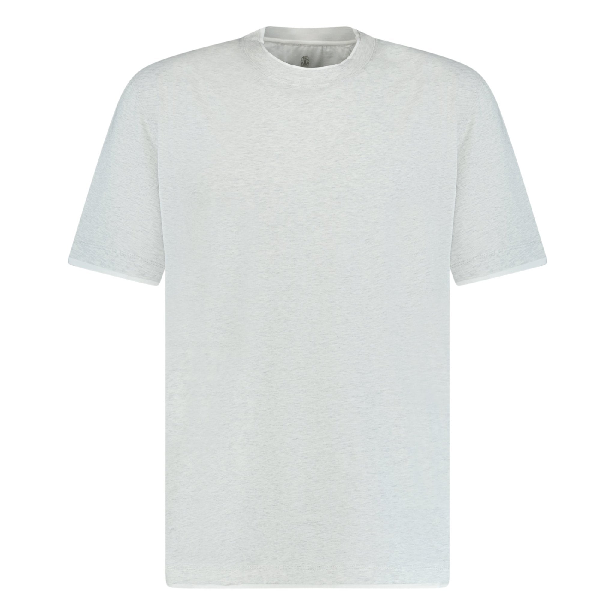 Color variation of Double Crew Neck T-Shirt Grey & White