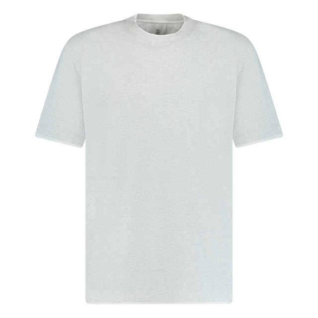 Brunello Cucinelli Double Crew Neck T-Shirt Grey & White - Boinclo ltd - Outlet Sale Under Retail