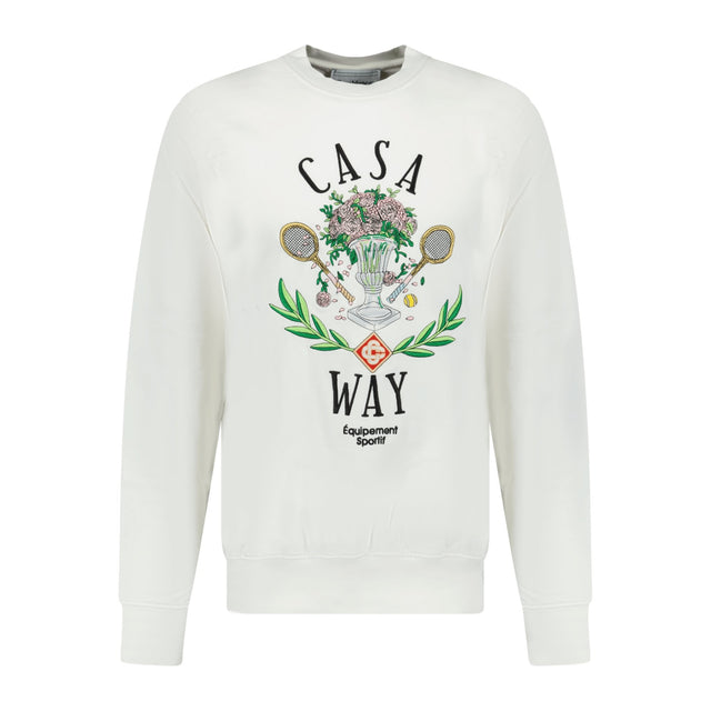 Casablanca 'CASA WAY' Graphic Print Sweatshirt White - Boinclo ltd - Outlet Sale Under Retail