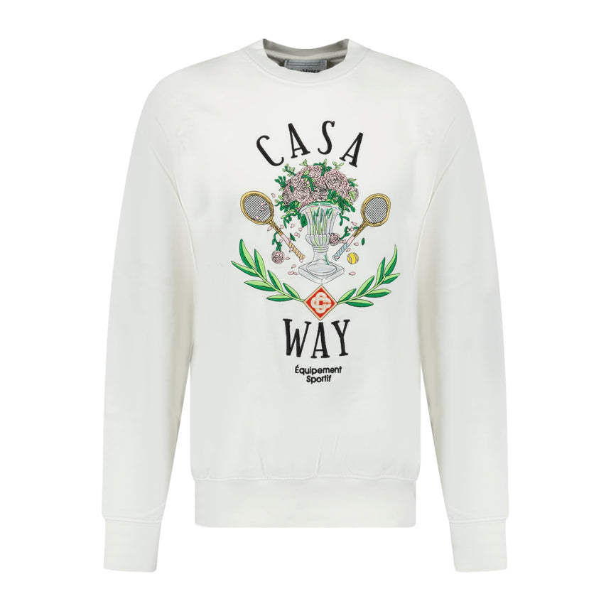 Casablanca 'CASA WAY' Graphic Print Sweatshirt White - Boinclo ltd - Outlet Sale Under Retail