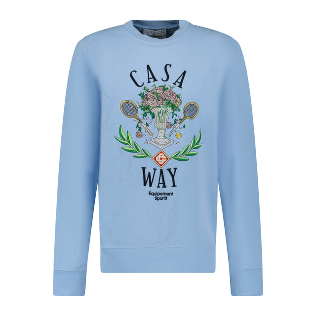 Casablanca 'Casa Way Pale' Sweatshirt Blue - Boinclo ltd - Outlet Sale Under Retail