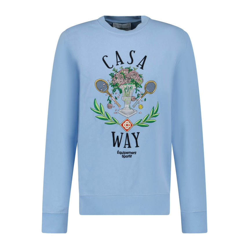 Casablanca 'Casa Way Pale' Sweatshirt Blue - Boinclo ltd - Outlet Sale Under Retail