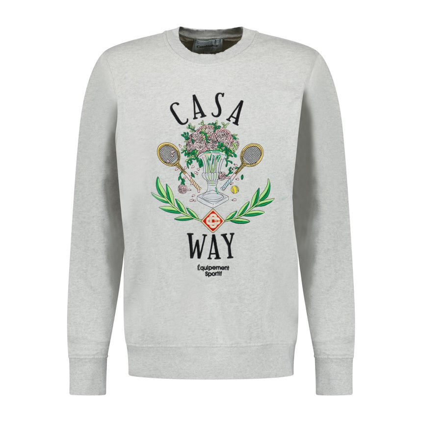 Casablanca Grey Crew Neck Sweatshirt - Boinclo ltd - Outlet Sale Under Retail