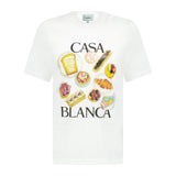 Casablanca IN FLIGHT PASTRIES Printed T-Shirt White - Boinclo ltd - Outlet Sale Under Retail