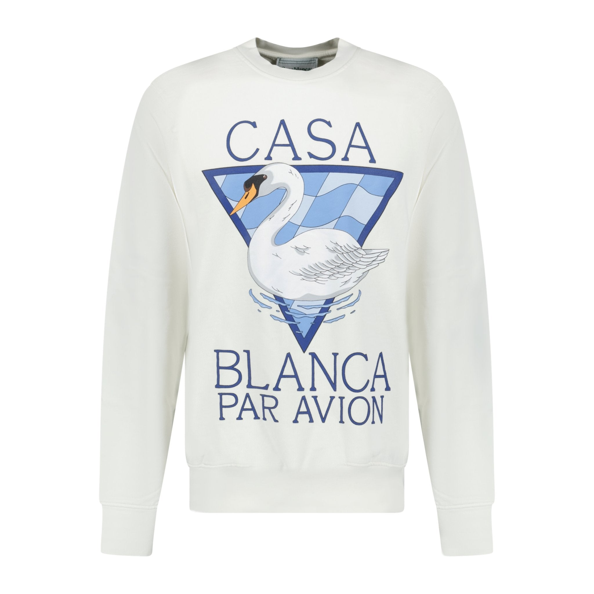 Color variation of Par Avion Screen Printed Sweatshirt White