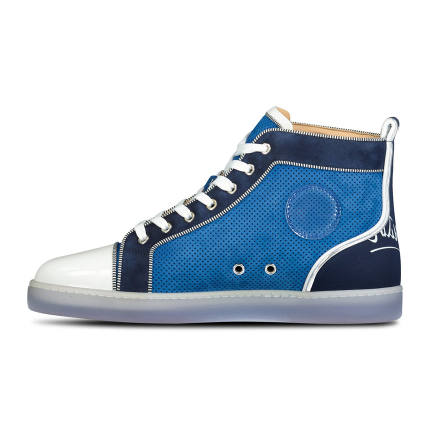 Christian Louboutin 'Fun' High Top Sneakers Navy - Boinclo ltd - Outlet Sale Under Retail