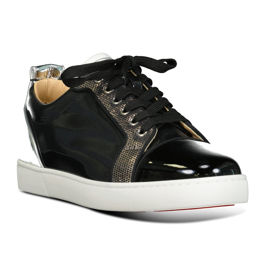 Christian Louboutin Louis Junior Orlato Flat Black & Silver - Boinclo ltd - Outlet Sale Under Retail