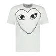 Comme Des Garcons Big Print Black Heart T-Shirt White - Boinclo ltd - Outlet Sale Under Retail