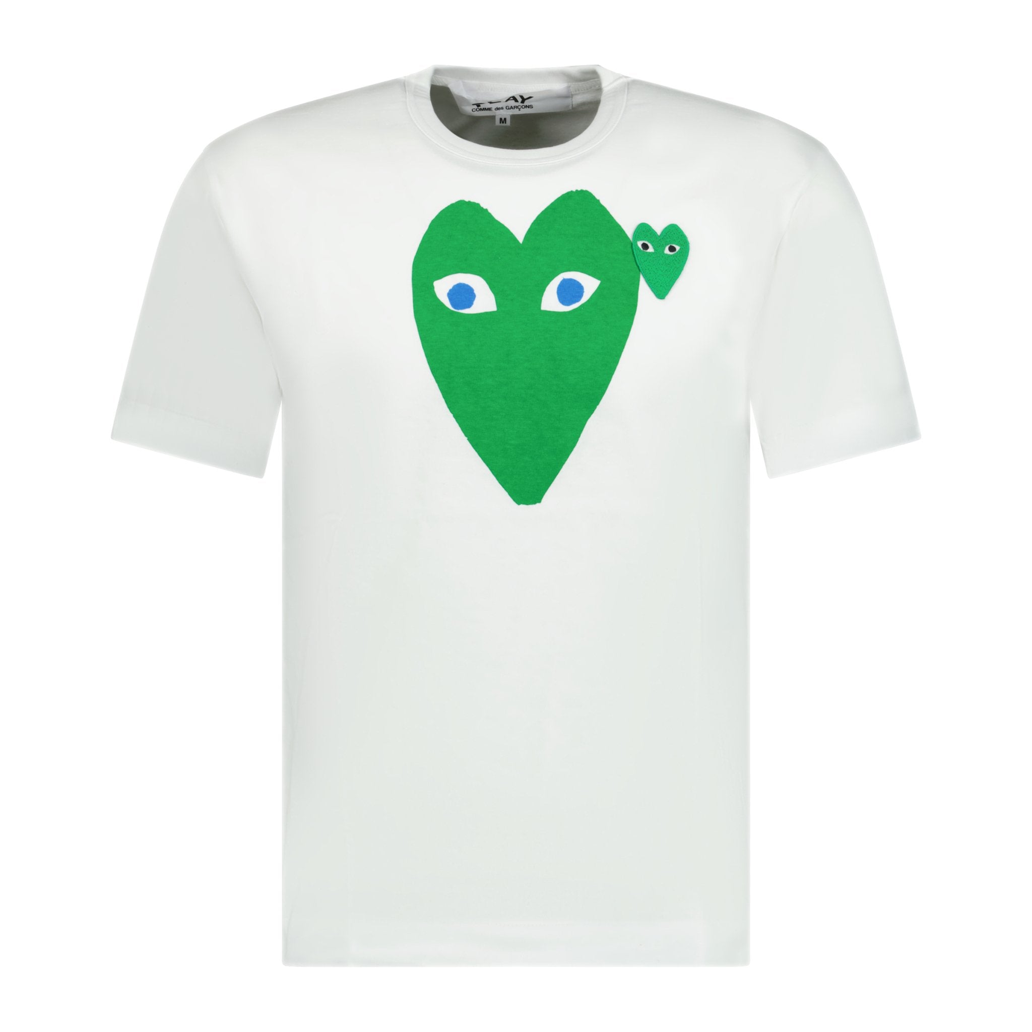 Color variation of Big Print Green Heart T-Shirt White